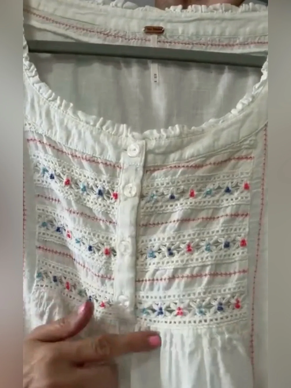 Free People Boho Ready For You Blouse, Size Medium